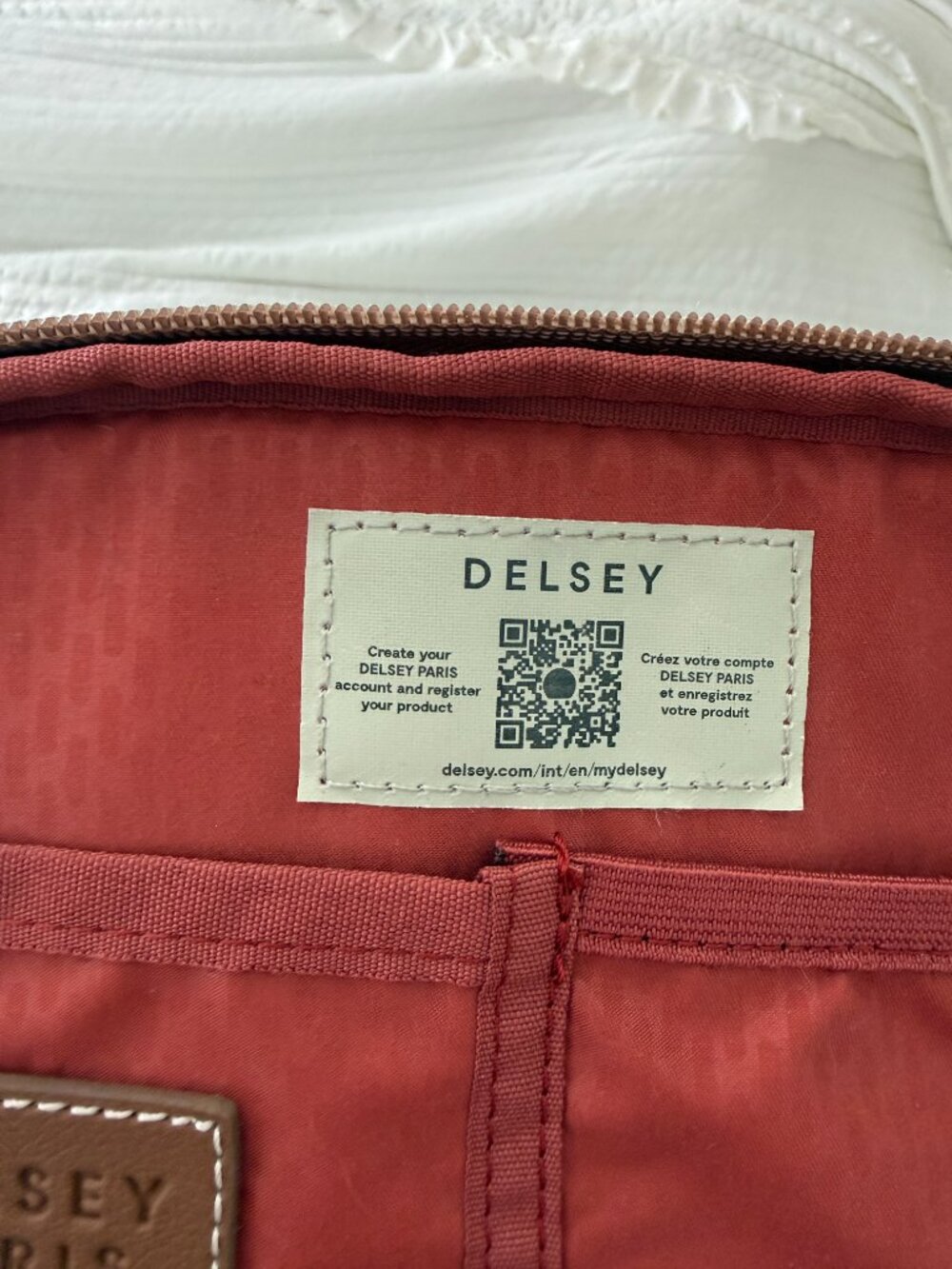 DELSEY Paris Chatelet Brown Travel Laptop Backpack Luggage Pass-Through + Pouch - Picture 16 of 16